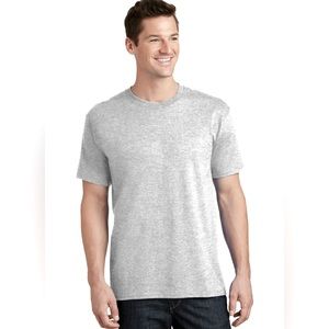 TWO-4-$12! Port & Company 2 Mens BIG & TALL 5.4oz 90% Cotton T-Shirts Light GRAY